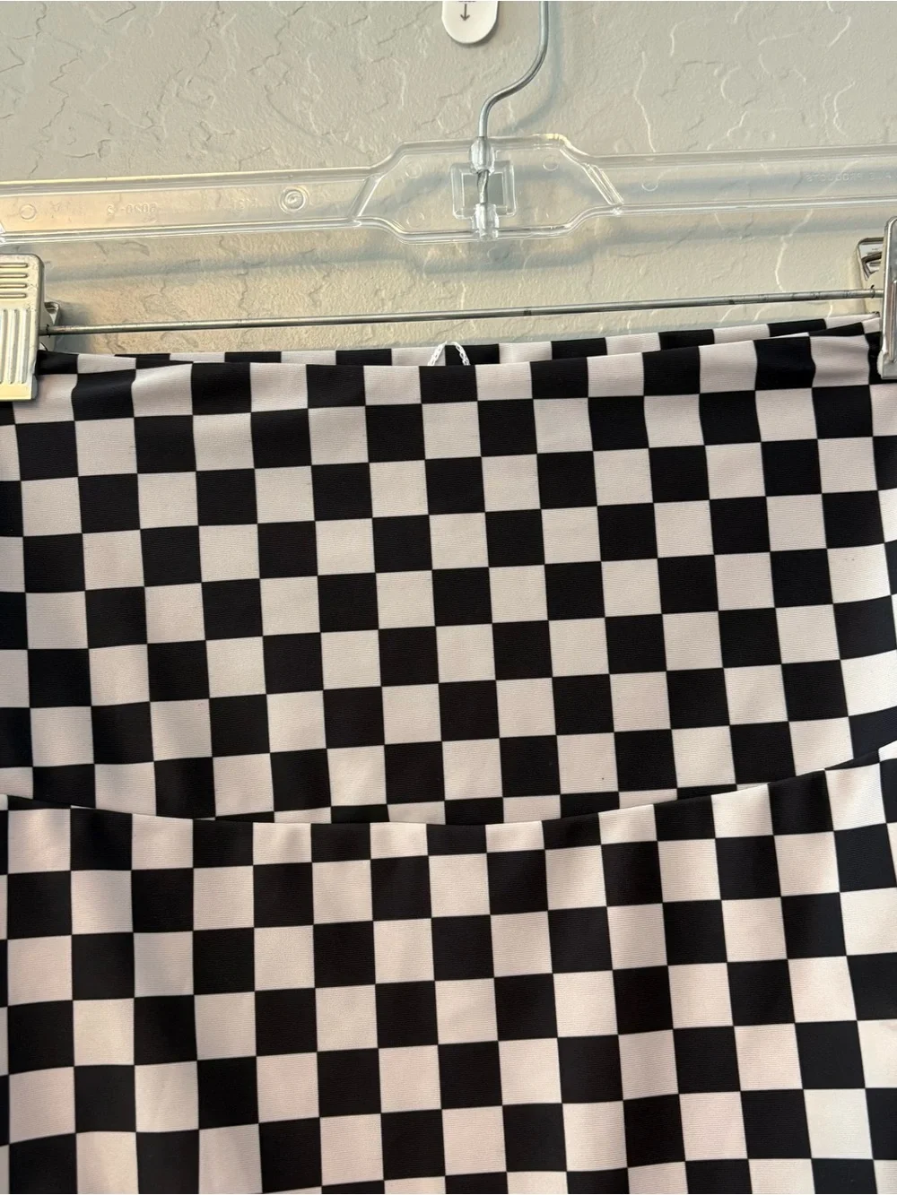 Salt Gypsy Betty high waisted boyshort surf bottoms white black checkers medium
